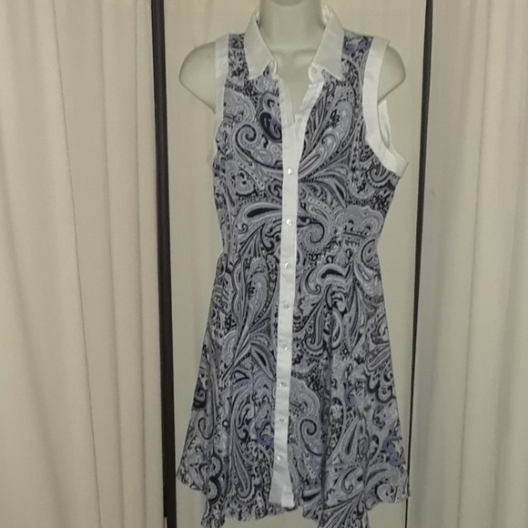 Trina Turk Blue Paisley Silk Dress - Picture 4 of 8